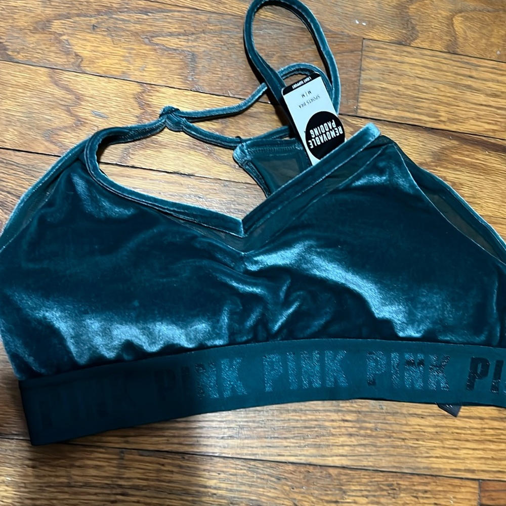 Mesh velvet bra